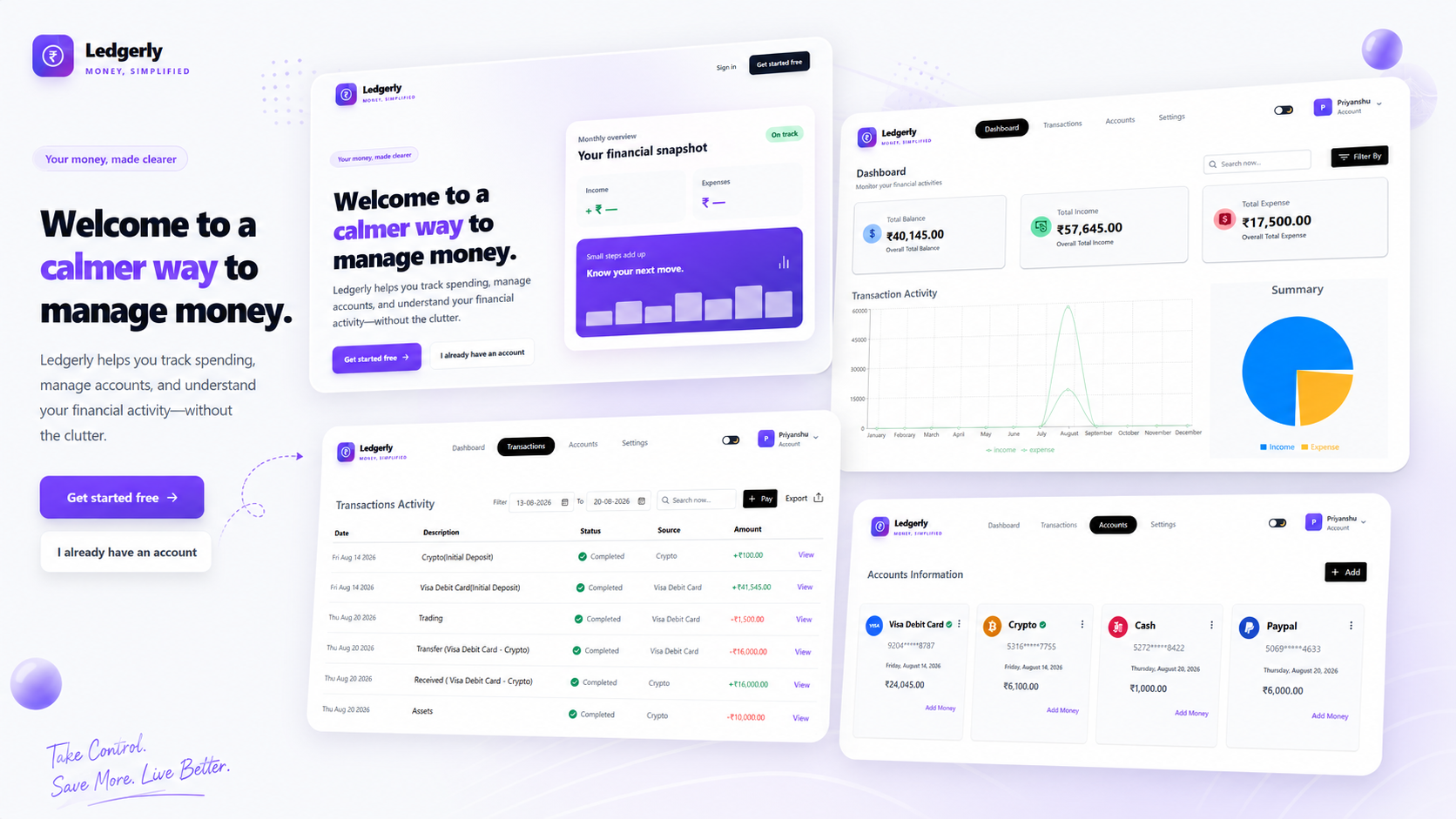 ExpenseTracker dashboard screenshot